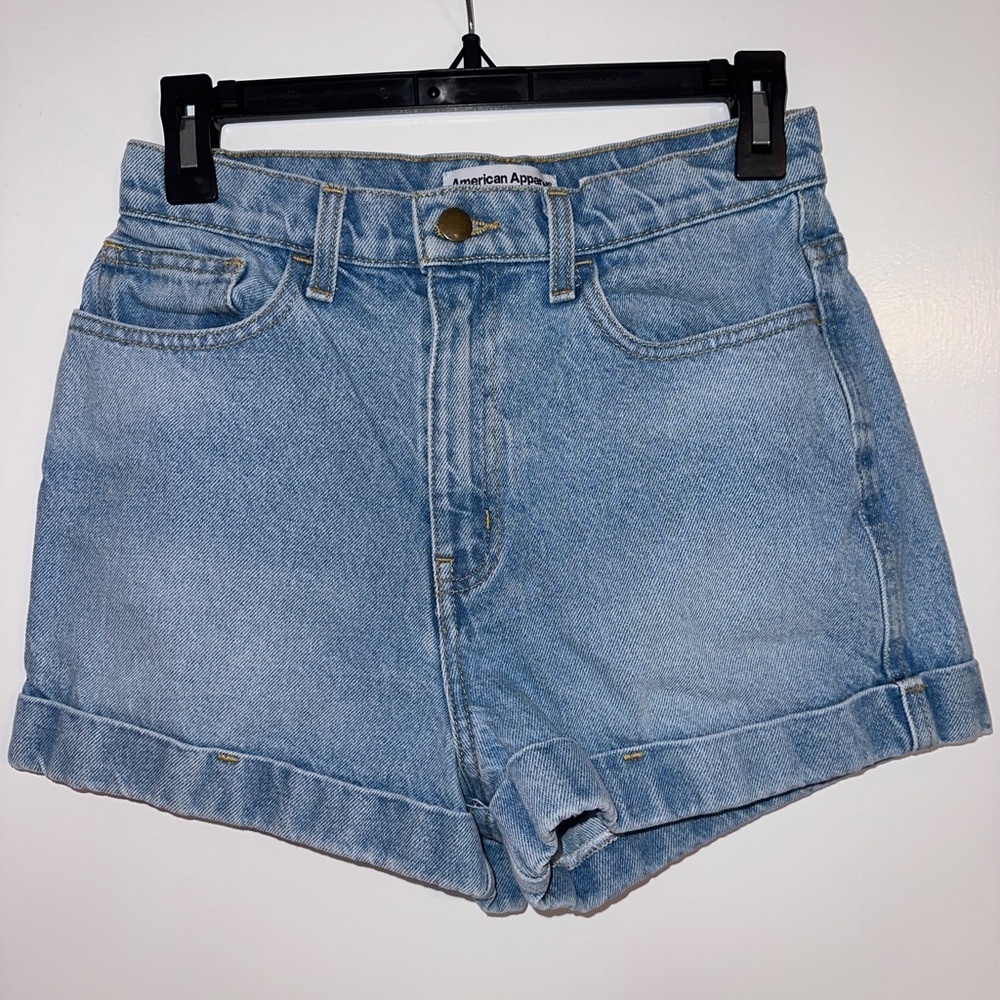 American Apparel Denim High Waisted Shorts